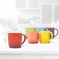 1 x RAW Customer Returns Joeji s Kitchen Colored Coffee Mugs, 6 Piece Stoneware Tea Cup Set 350 ml to keep coffee, tea, chocolate and other drinks hot or chilled for longer - RRP €32.95