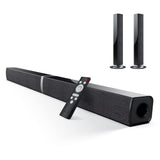 1 x RAW Customer Returns 2 in 1 Soundbar 50 Watt TV Speaker with powerful audio, Bluetooth wireless speakers, surround sound, 2.0 channels with HDMI Opt RCA AUX - RRP €59.0