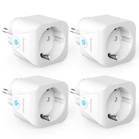 1 x RAW Customer Returns Smart Wifi Plug, Aoycocr 16A Wireless Socket, Compatible with Google Home Amazon Alexa, Remote Control Function, for iOS Android App 4pack  - RRP €32.58