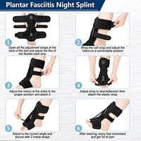 3 x RAW Customer Returns Upgrade Plantar Fasciitis Night Splint, Plantar Fasciitis Relief Brace, 3 Adjustable Straps Plantar Fasciitis Night Splint Relief Plantar Fasciitis, Foot Drop, Achilles Tendonitis, Day Night, Black - RRP €42.69