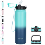 1 x RAW Customer Returns GOPPUS 1L 32oz Thermos Bottle with Straw Double Layer Stainless Steel Drinking Bottle 1 Liter Insulated Bottle Leak-Proof Sports Water Bottle Carbonated Water Bottle Drinking Bottles BPA-Free Water Bottle - RRP €21.49