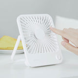 1 x RAW Customer Returns JISULIFE Table Fan Quiet, Mini Fan Rechargeable, 180 Foldable Portable Fan Small, 4 Speeds Adjustable for Home Office Travel-White - RRP €23.99