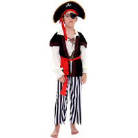 1 x RAW Customer Returns Tacobear Pirate Costume Children Boys with Pirate Accessories Pirate Eye Patch Compass Purse Earring Children Pirate Fancy Dress Costume Boys - RRP €29.34