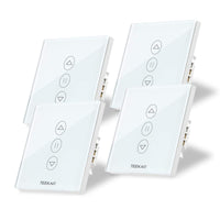 2 x RAW Customer Returns WiFi roller shutter switch, TEEKAR Smart roller shutter timer compatible with Alexa Echo and Google Assistant, blinds switch clock switch for roller shutter motor roller shutter drive, timer function - 4 pack - RRP €201.68