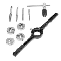 1 x RAW Customer Returns Die Set 10 pieces tap Die 4 male 4 female dies tap wrench and female turn M4 X 0.75 - M5 X 0.9-M6 X 1.0 - M8 - RRP €19.67