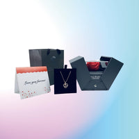 1 x RAW Customer Returns GUCHO Eternal Rose Rose Box with I Love You Necklace in 100 Languages, Gift, Women, Girlfriend, Mother s Day - RRP €21.99