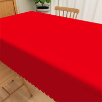 1 x Brand New Aoihrraan 178x229cm Rectangular Tablecloths Stain-Resistant Waterproof and Wrinkle-Resistant Table Cover for Patio Picnic Party Dining Room Kitchen Cafe Home Decoration, Red Wedding - RRP €33.99