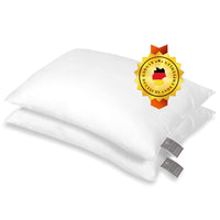 2 x RAW Customer Returns FAM Home Pillow 80x80 Set of 2 Soft Microfiber - Pillow 80x80 Allergy Sufferers with Optimal Support for Neck and Head - Inner Cushion Breathable Moisture Regulating Antibacterial - RRP €70.56