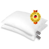 2 x RAW Customer Returns FAM Home Pillow 80x80 Set of 2 Soft Microfiber - Pillow 80x80 Allergy Sufferers with Optimal Support for Neck and Head - Inner Cushion Breathable Moisture Regulating Antibacterial - RRP €70.56