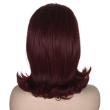 1 x RAW Customer Returns Short Wine Red Vintage Wig with Pearl Headband, ATAYOU 60s 70s Dark Red Bouffant Beehive Wig for Women 60s Retro Halloween Cosplay Costume Burgundy Red Wig - RRP €26.94