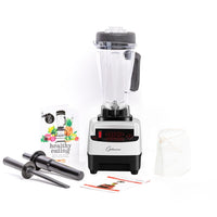 1 x RAW Customer Returns High performance blender Optimum 9200A, 2611 watts, 3.5 hp, 6 stainless steel blades, 48000 rpm, 2L BPA-free container, 6 programs pulse button, FREE nut milk bag pestle silicone scraper - RRP €355.2