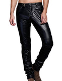 1 x RAW Customer Returns Idopy Men s Slim Fit Party Performance Biker Faux Leather Jeans Pants Pu Trousers, Black, 36 Waist 94cm  - RRP €40.43