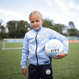 1 x RAW Customer Returns Official Manchester City tracksuit for kids - Season 22 23 - Size 140 10 years - Long sleeve Man City tracksuit jacket and jogging pants - Jacket and pants for football training - Man City tracksuit - RRP €65.5