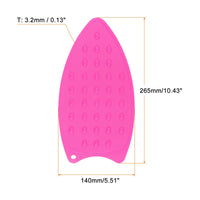 1 x Brand New sourcing map Silicone Iron Rest Pad Multipurpose Iron Heat Resistant Mat Iron Rest Plate for Ironing Board Hot Heat Resistance Steam Compact Mat Fuchsia - RRP €7.73