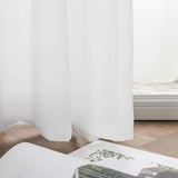 1 x RAW Customer Returns MIULEE Set of 2 Voile Curtains with Eyelets Transparent Curtain Made of Voile Polyester Living Room Airy Decorative Curtain for Bedroom White 160 x 140cm H x W, Grommet Top - RRP €23.69