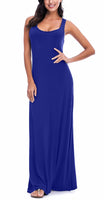 1 x RAW Customer Returns EXCHIC Women Casual Solid Sleeveless Maxi Dress Summer Sexy Beach Tank Top Dresses M, Royal Blue  - RRP €33.23