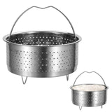 1 x RAW Customer Returns HAMON Stainless Steel Steamer, Stainless Steel Steamer Basket Multifunction Steamer Basket Kitchen Steamer Steam Divider for Pressure Pot, Steam Vegetables 20 cm  - RRP €23.59