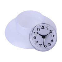 1 x RAW Customer Returns Lazmin Mini Wall Clocks, Cute Bathroom Kitchen Mirror Suction Wall Clock Shower Waterproof Quartz Clocks Decoration White  - RRP €17.25