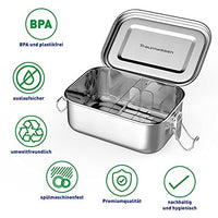 1 x RAW Customer Returns Traumwesen stainless steel lunch box 800ml with sliding divider, ideal for children and adults - RRP €18.54