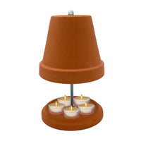 2 x Brand New Tea light warmer, terracotta tea light warmer for indoor use, tea light warmer, double walled, for up to 6 tea lights without candle orange  - RRP €62.44