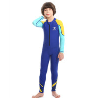 1 x RAW Customer Returns ZCCO Kids Wetsuit, 2.5mm Neoprene Thermal Swimsuit, Youth Swimsuit for Boys and Girls Warm Suit with Long Sleeves for Diving, Swimming, Surfing... Light Blue, XXS  - RRP €43.16