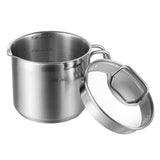 1 x RAW Customer Returns jalz jalz Stainless Steel Pot with Glass Lid Classic Cookware Sauce Pan 1.5L for Cooking Milk, Sauces, Pasta, Noodles - RRP €25.98