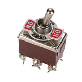 1 x RAW Customer Returns 5 Pcs Toggle Switch DPDT 250V 15A 6 Terminals 3 Positions ON-OFF-ON Mounting Hole 12mm - RRP €12.84