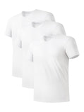 1 x RAW Customer Returns DAVID ARCHY Men s V-Neck Undershirts Made of Bamboo Fiber Short Sleeve 3 Pack Soft White Flexible Breathable Jersey - RRP €38.99