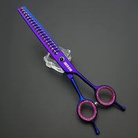 1 x RAW Customer Returns 7.0 inch Professional Dog Grooming Scissors Set Straight Thinning Curved Chunker Comb 5 pieces in 1 set for Left Handed Right Handed - RRP €44.99