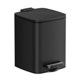 1 x RAW Customer Returns SONGMICS Bathroom Trash Can, 6L Compact Waste Bin, Pedal Bin, for Small Space, with Soft-Close Lid, Steel, Black LTB590B0602 - RRP €35.99