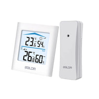 2 x RAW Customer Returns Wireless weather station with outdoor sensor, digital thermometer hygrometer indoor and outdoor room thermometer, adjustable backlight indoor outdoor weather stations for bedroom, office, garden - RRP €43.96