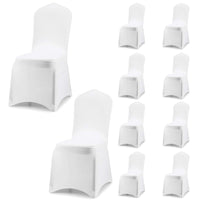 1 x RAW Customer Returns Acelectronic Chair Cover, 10 Pieces Universal Chair Covers Stretch Chair Cover Chair Cover for Home Wedding Decoration, White - RRP €39.31