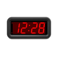 1 x RAW Customer Returns EUTUKEY Digital Alarm Clock, Battery Operated Clock, Large Digital LED Display, 2 Brightness Levels, Adjustable Volume, Snooze, Suitable for Bedroom, Desk, Wall Black  - RRP €21.62