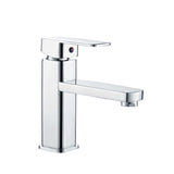 1 x RAW Customer Returns SOLVEX bathroom faucet, square single lever mixer washbasin, bathroom faucet, bathroom faucet high spout, bathroom fitting washbasin, mixer tap for washbasin, stainless steel chrome-plated, SP-10041 - RRP €31.25