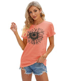 1 x RAW Customer Returns Cicy Bell Women s T-Shirt Summer Sunflower Short Sleeve Loose Tees Women s T-Shirt Orange M - RRP €24.0