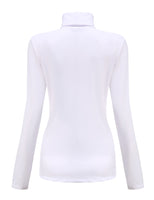 1 x RAW Customer Returns SSLR Thermal T-Shirt Long Sleeve Turtleneck Slim Fit Basic Tops Brushed Turtle Sweater, White, XL - RRP €22.8