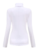 1 x RAW Customer Returns SSLR Thermal T-Shirt Long Sleeve Turtleneck Slim Fit Basic Tops Brushed Turtle Sweater, White, XL - RRP €22.8