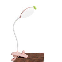 1 x RAW Customer Returns HHKQ LED Reading Lamp with Clamp, USB Rechargeable Desk Lamp with Clip 2400mAh 3 Light Modes 3 Brightness Levels 360 Flexible Children s Bed Book Reading Lamp, Pink - RRP €25.2