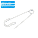 1 x Brand New sourcing map 50pcs Paper Clip Safety Pins 2.48 Inch Large Metal Paper Clip Sewing Pins for Sheets Skirts Crafts Paper Clip Brooch Making White - RRP €19.2