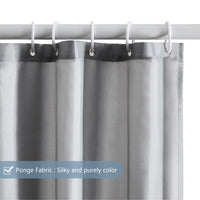 1 x RAW Customer Returns Furlinic Anti-Mold Shower Curtain Polyester Fabric Large Shower Curtains Waterproof Washable Gray Bath Curtain with 12 Hooks 200x200cm. - RRP €19.99