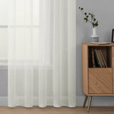 1 x RAW Customer Returns MIULEE Fresh Translucent Polyester Curtains Transparent Living Room Window Modern Curtain for Living Room Bedroom Dining Room Kitchen Living Room Esatr Room 2 Units 140 x 175cm Ivory - RRP €21.99