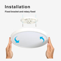 1 x RAW Customer Returns LVL LED Ceiling Light Round 24W 30cm Ceiling Lights Warm Light Natural Light Daylight Modern Ceiling Lamp for Hallway Corridor Kitchen Bedroom Office White, 30cm-24W  - RRP €28.01