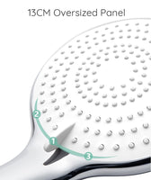 1 x RAW Customer Returns Caiery Large High Pressure Shower Head with 1.5m Hose, Handheld Universal Shower Head, High Pressure Hand Shower with Water Saving, Premium Shower Set - RRP €20.15