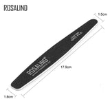 6 x Brand New ROSALIND Nail Files of 10 Pieces, Black Nail Files 100 180 for Gel Nails, Professional Washable Double Sided, for Home and Salon Use - RRP €108.0