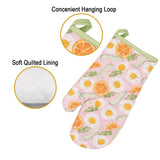 1 x Brand New AMANDA RAYE 100 Cotton Print Oven Mitt 7.5 x 13 and Pot Holder 8 x 8 Set for Thanksgiving - RRP €22.8