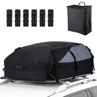 1 x RAW Customer Returns Ranikeer Roof Box Car 21 Cubic Feet Foldable Waterproof Roof Bag Luggage Box Bag Storage Box with 6 Reinforcement Buckles for Vehicles with Without Luggage Rack Luggage Transport, Vans, SUVs - RRP €70.58