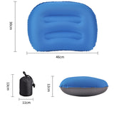 1 x RAW Customer Returns SUTAFOR 2X Inflatable Camping Pillows Ultralight Foldable and Portable Beach Cushion Pillows for Travel, Hiking 46x30 cm Blue - RRP €19.45