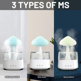 1 x RAW Customer Returns HIULLEN Diffuser Humidifier, Rain Cloud Humidifier Diffuser for Essential Oil Cloud Humidifier with 7 Colors LED Lights and Raindrop Sound for Home Office Yoga Bedroom, 450ML - RRP €38.3