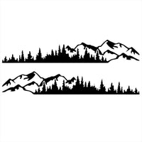 1 x RAW Customer Returns 2pcs Car Stickers Mountain Forest Vinyl Car Truck Window Bumper Auto Door Decal Kayak Vinyl Decoration Body Self Adhesive - RRP €26.99