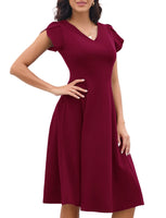 1 x RAW Customer Returns Gardenwed Evening Dresses Elegant for Wedding Women s Dresses Elegant with Sleeves Cocktail Dresses Women s Autumn Festive Dresses for Women Rockabilly Dresses Women s Petticoat Burgundy 3XL - RRP €40.97